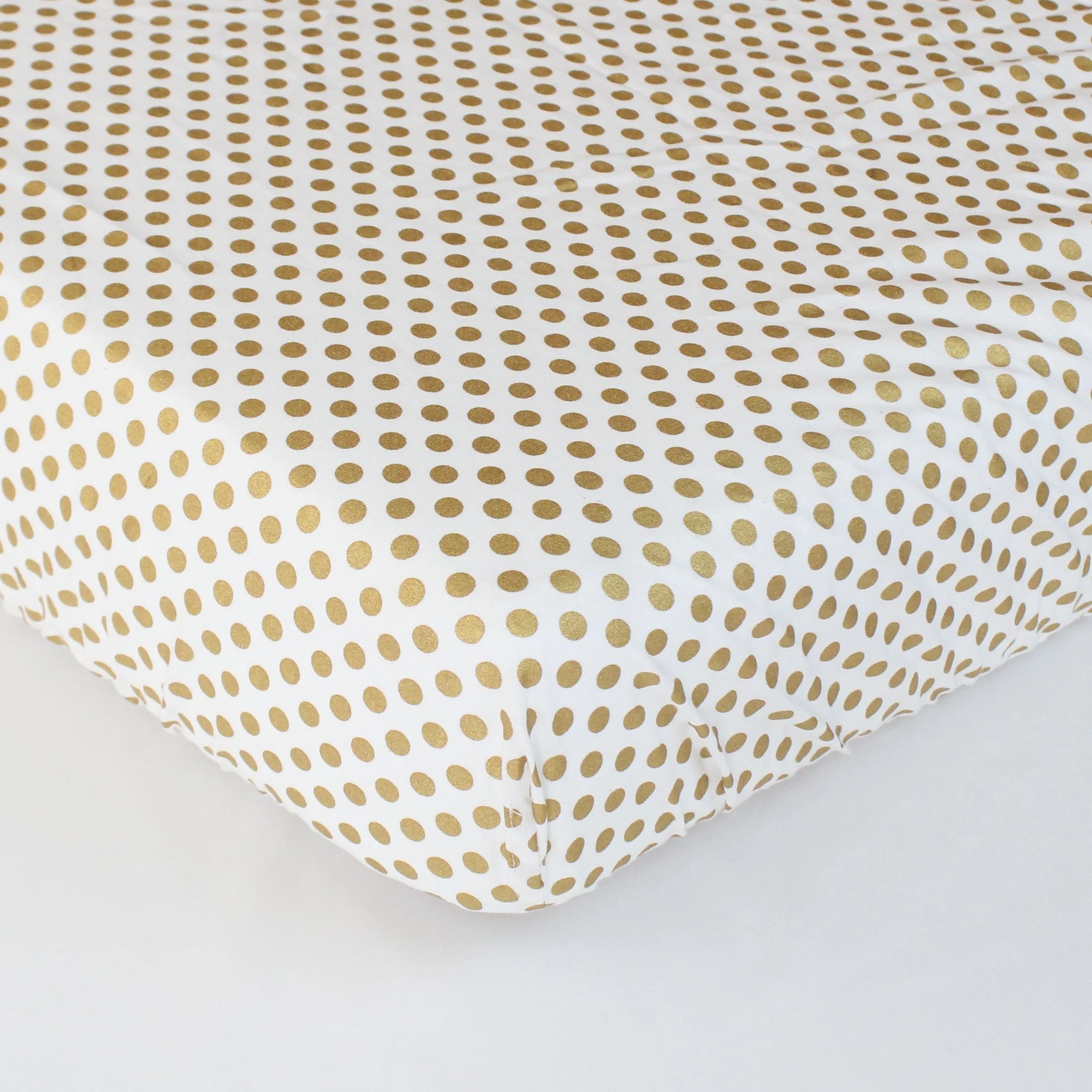 Chrissy's Girl Baby Bedding - Metallic Gold Dots with White to Mint Ombre Waterfall Ruffle Skirt - Image 5