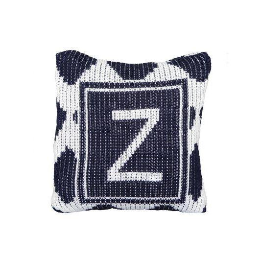 Modern Chrisscross & Initial Personalized Pillow