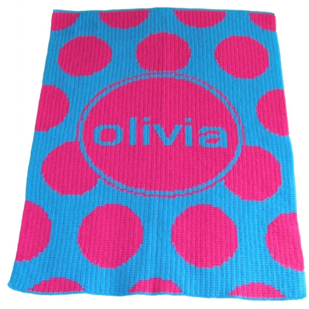 Modern Polka Dot & Name Personalized Stroller Blanket or Baby Blanket