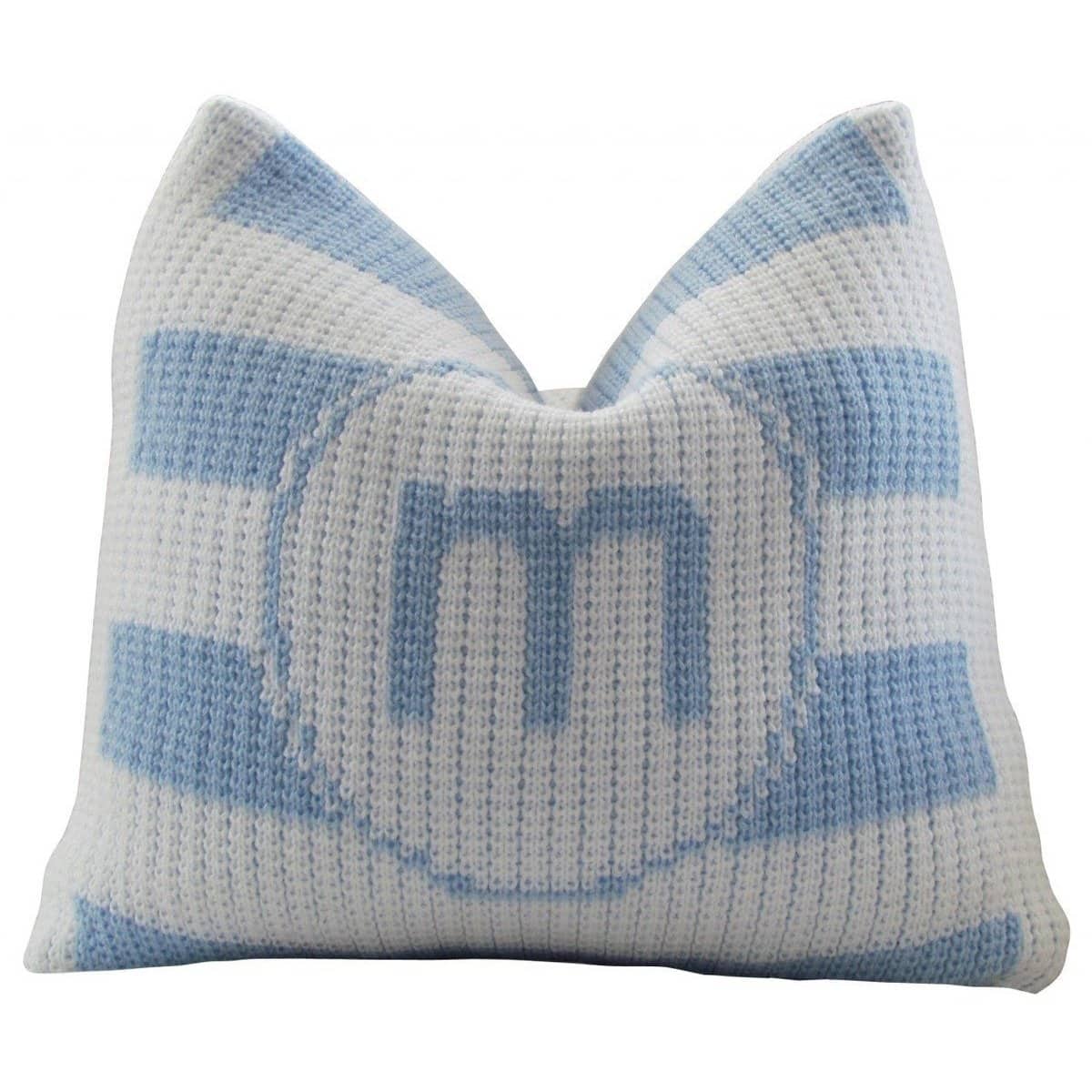 Modern Stripe Initial Personalized Pillow