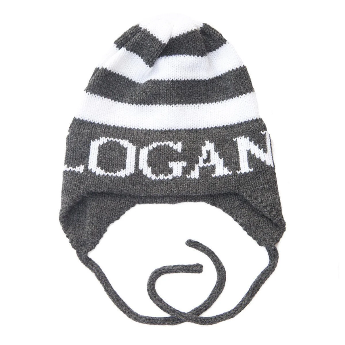 Modern Stripe Personalized Knit Hat - Image 2