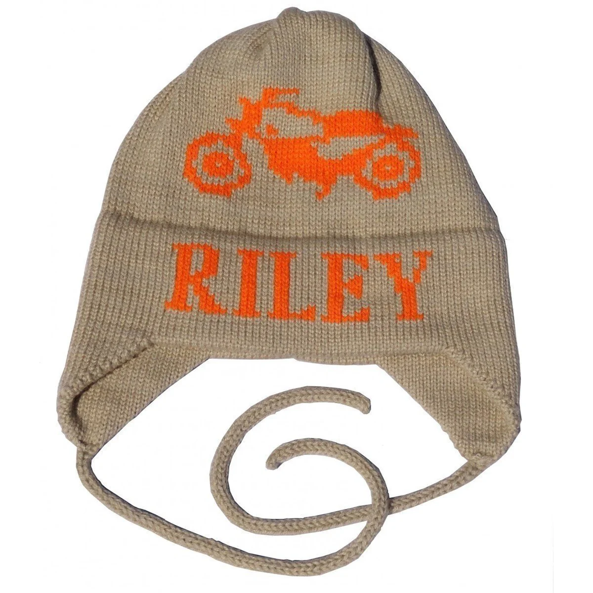 Motorcycle Personalized Knit Flap Hat - Image 2