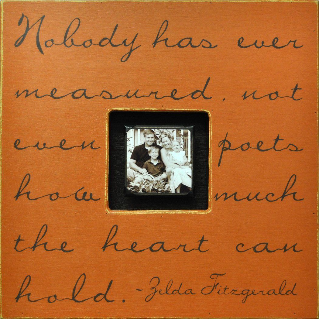Handmade Wood Photobox with quote "Nobody Has Ever Measured"