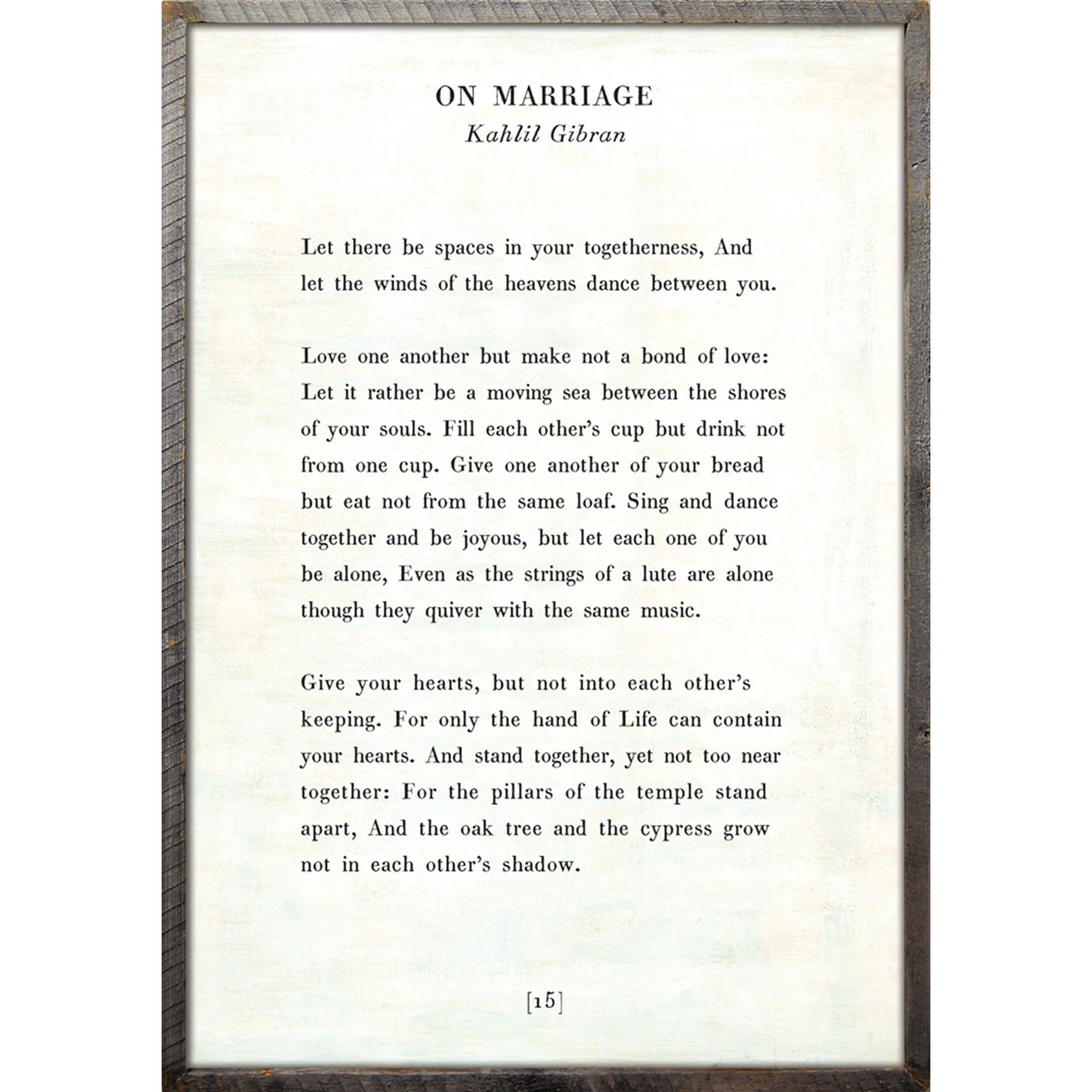 On Marriage - Poetry Collection Art Print