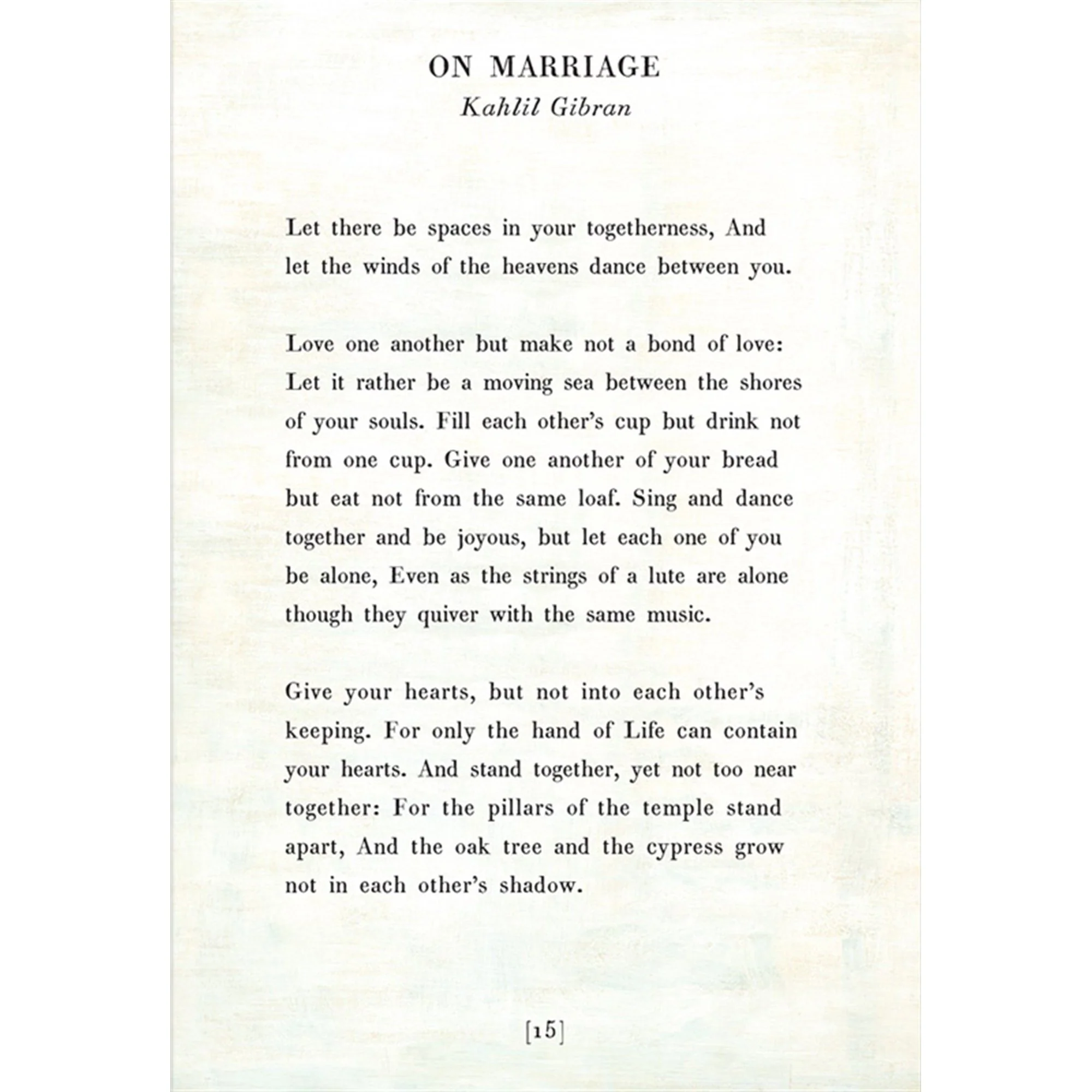 On Marriage - Poetry Collection Art Print - Image 2