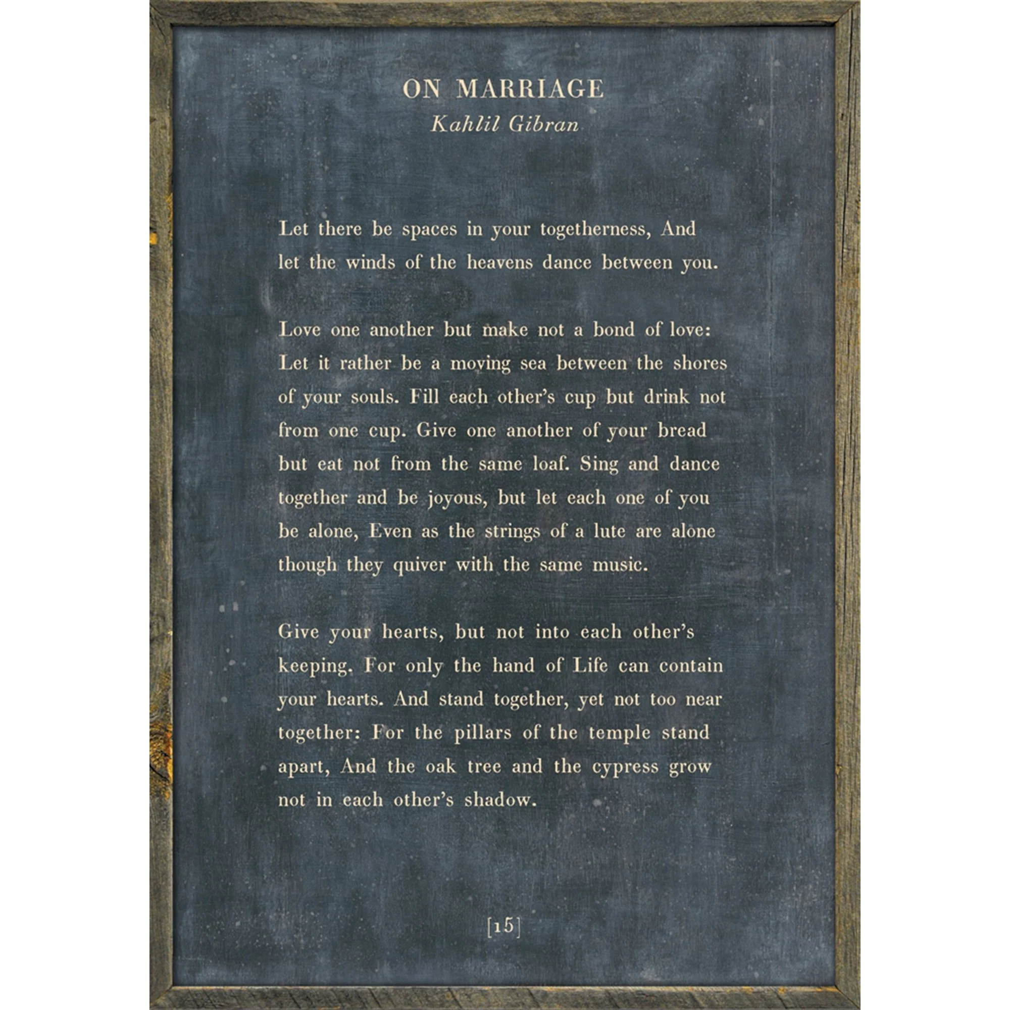 On Marriage - Poetry Collection Art Print - Image 3