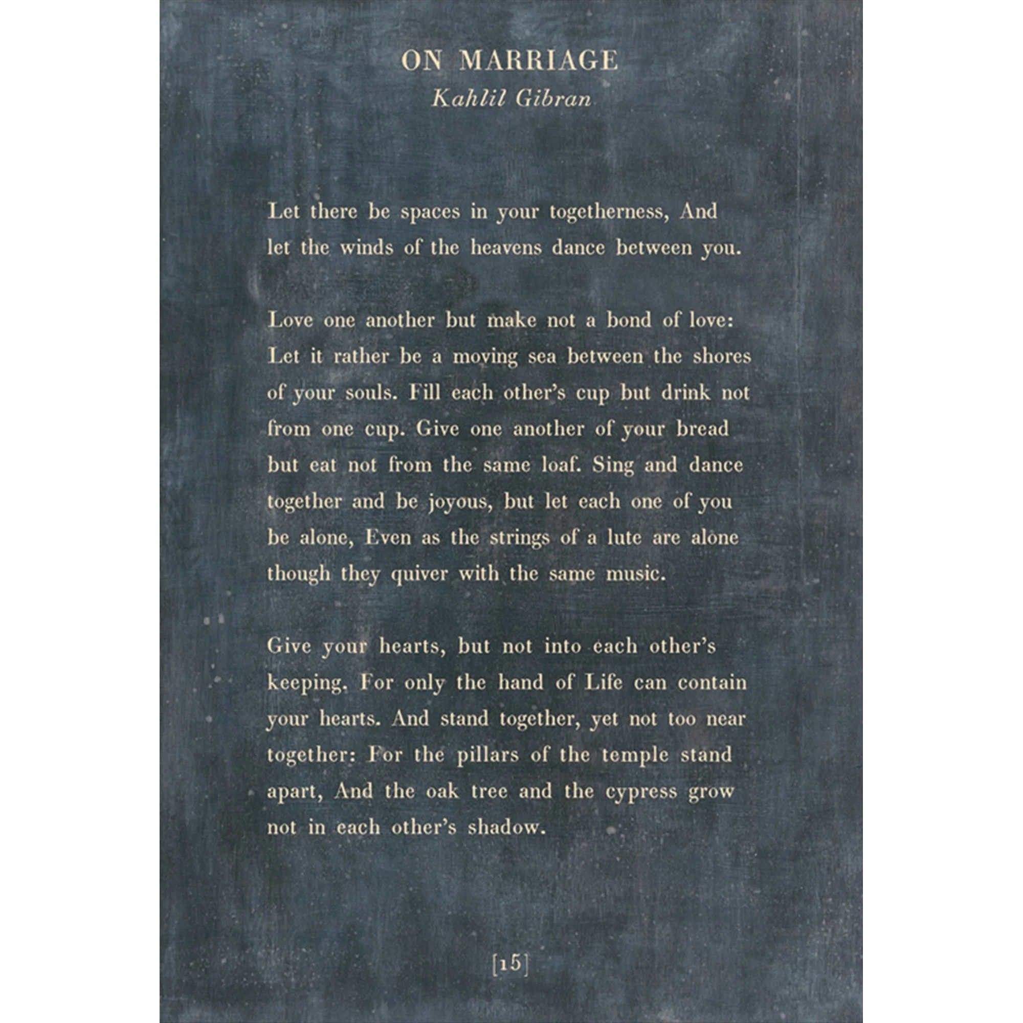 On Marriage - Poetry Collection Art Print - Image 4