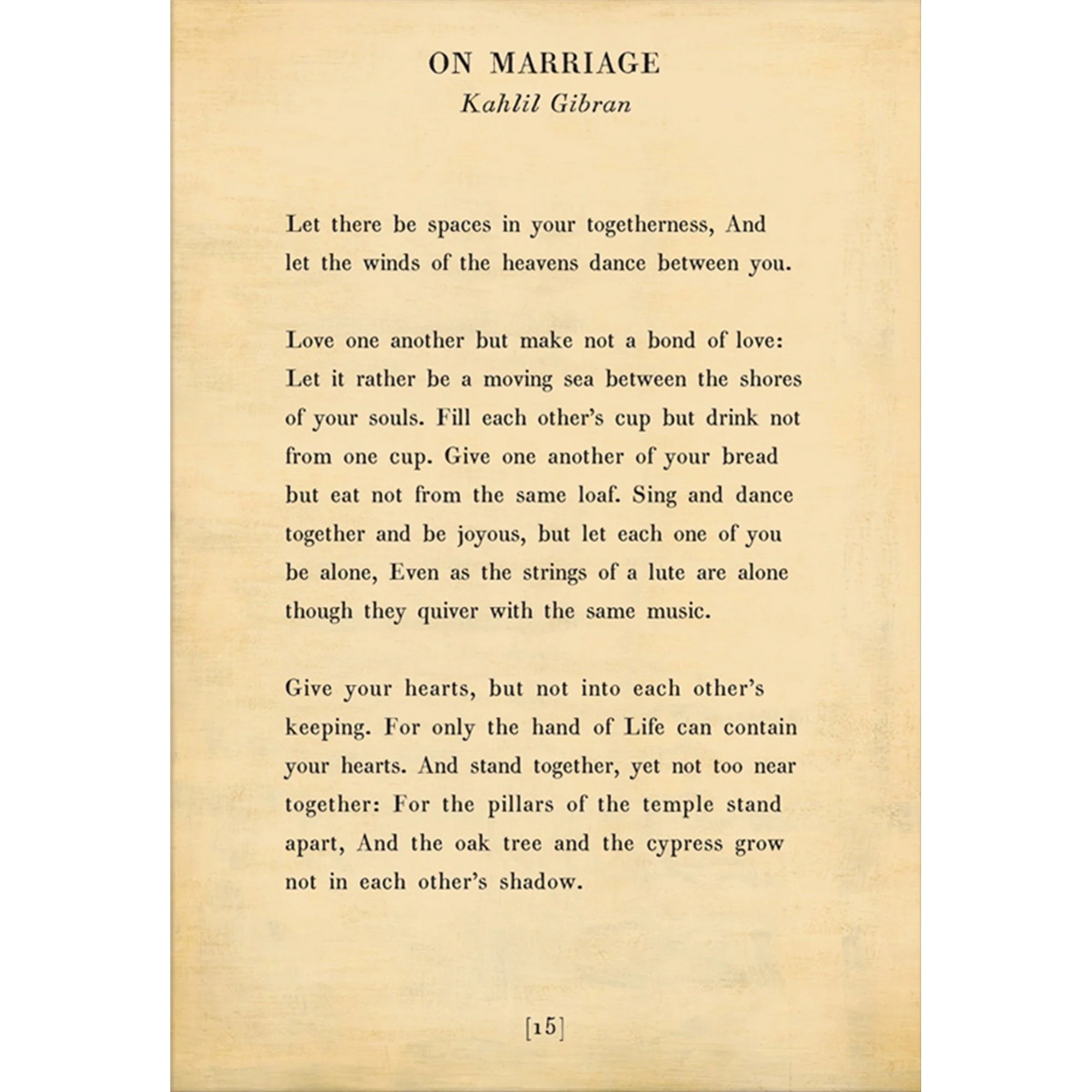 On Marriage - Poetry Collection Art Print - Image 6