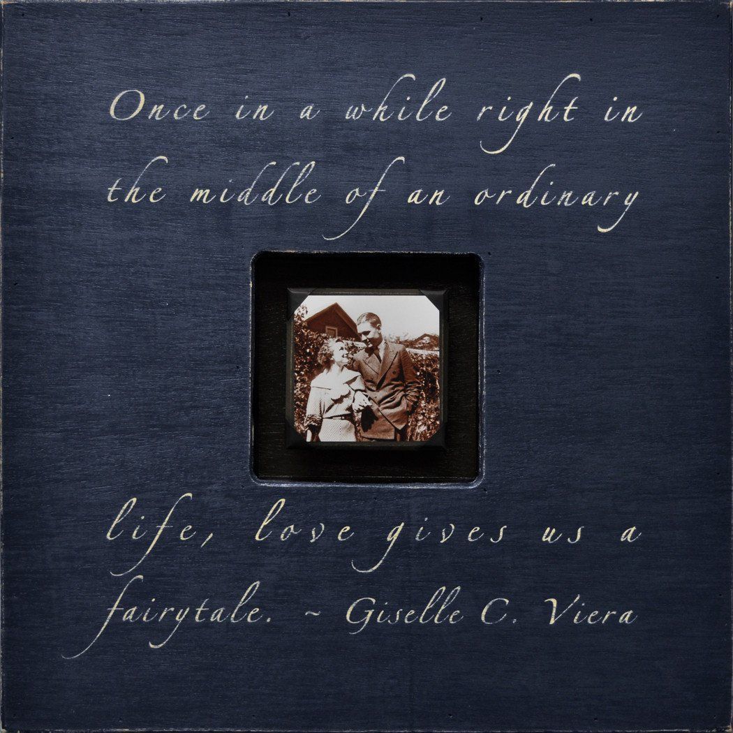 Handmade Wood Photobox with quote "Once in a While"