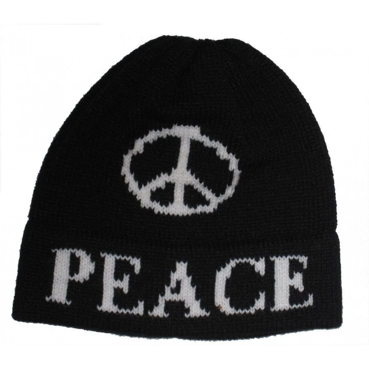 Large Peace Sign Personalized Knit Hat - Image 2