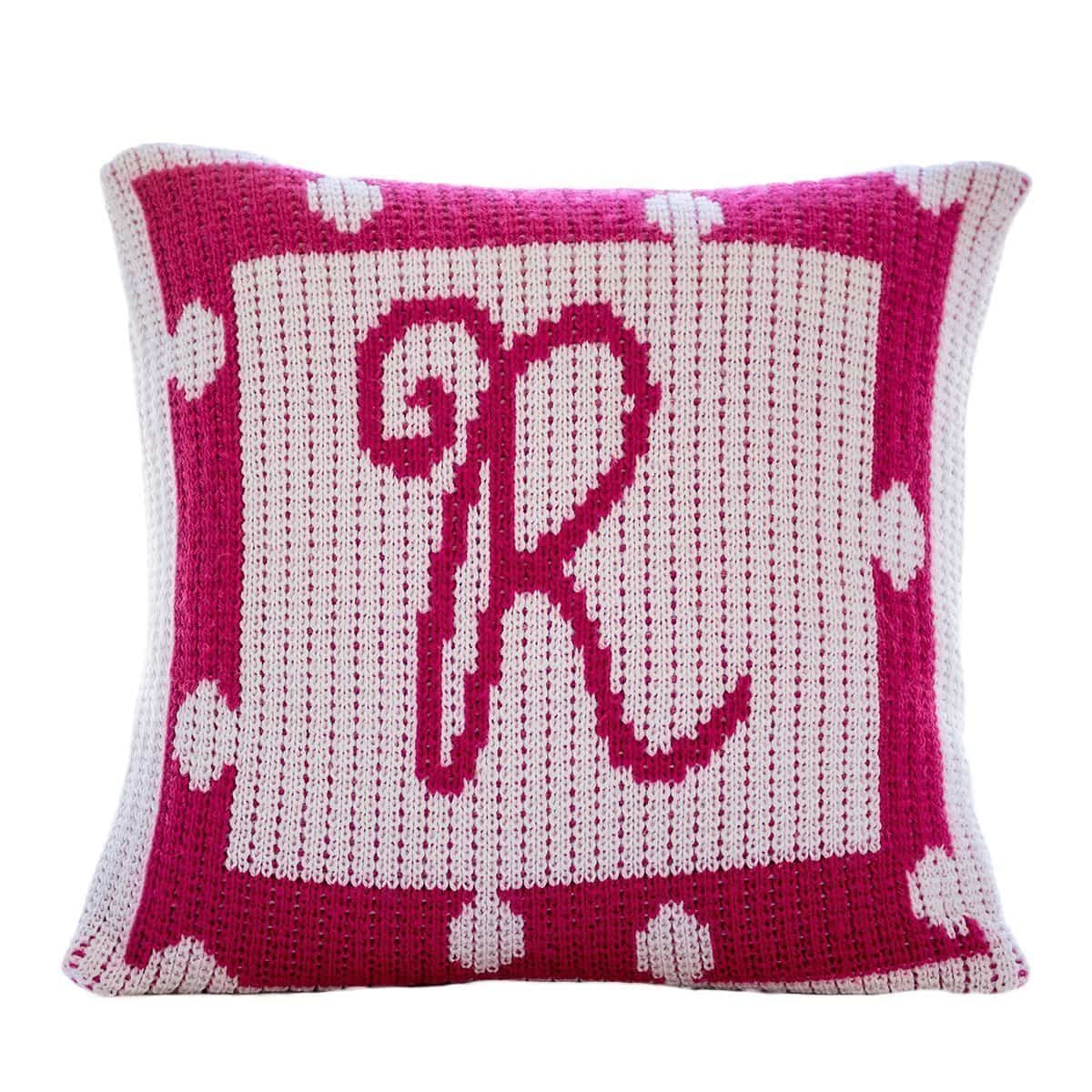 Polka Dot Border Personalized Pillow