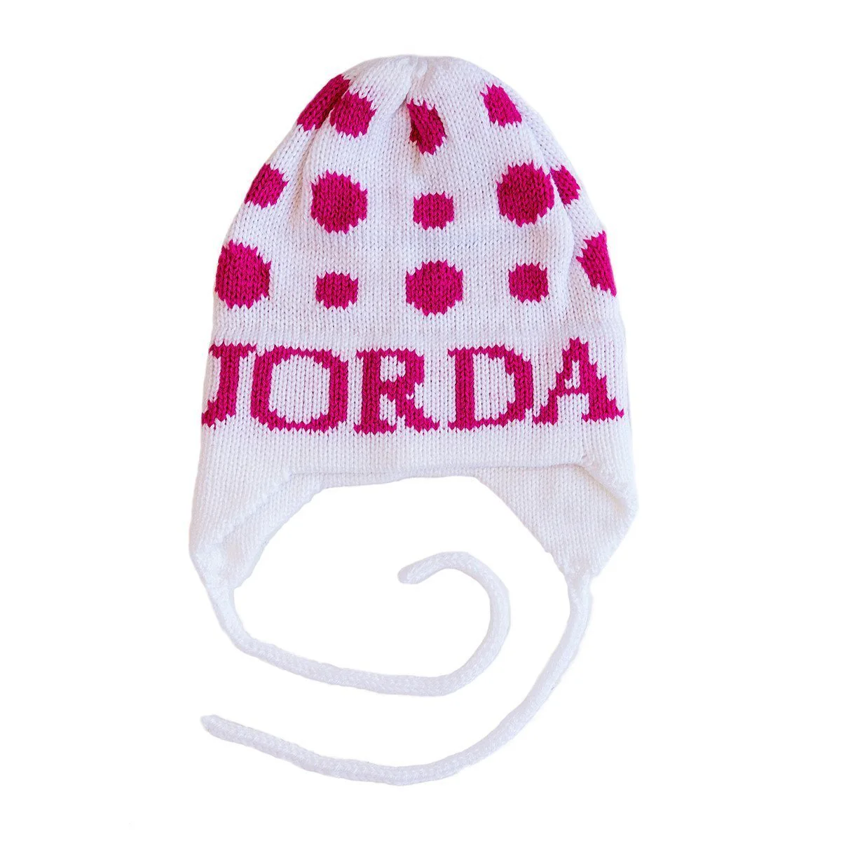 Polka Dots Personalized Knit Hat - Image 3