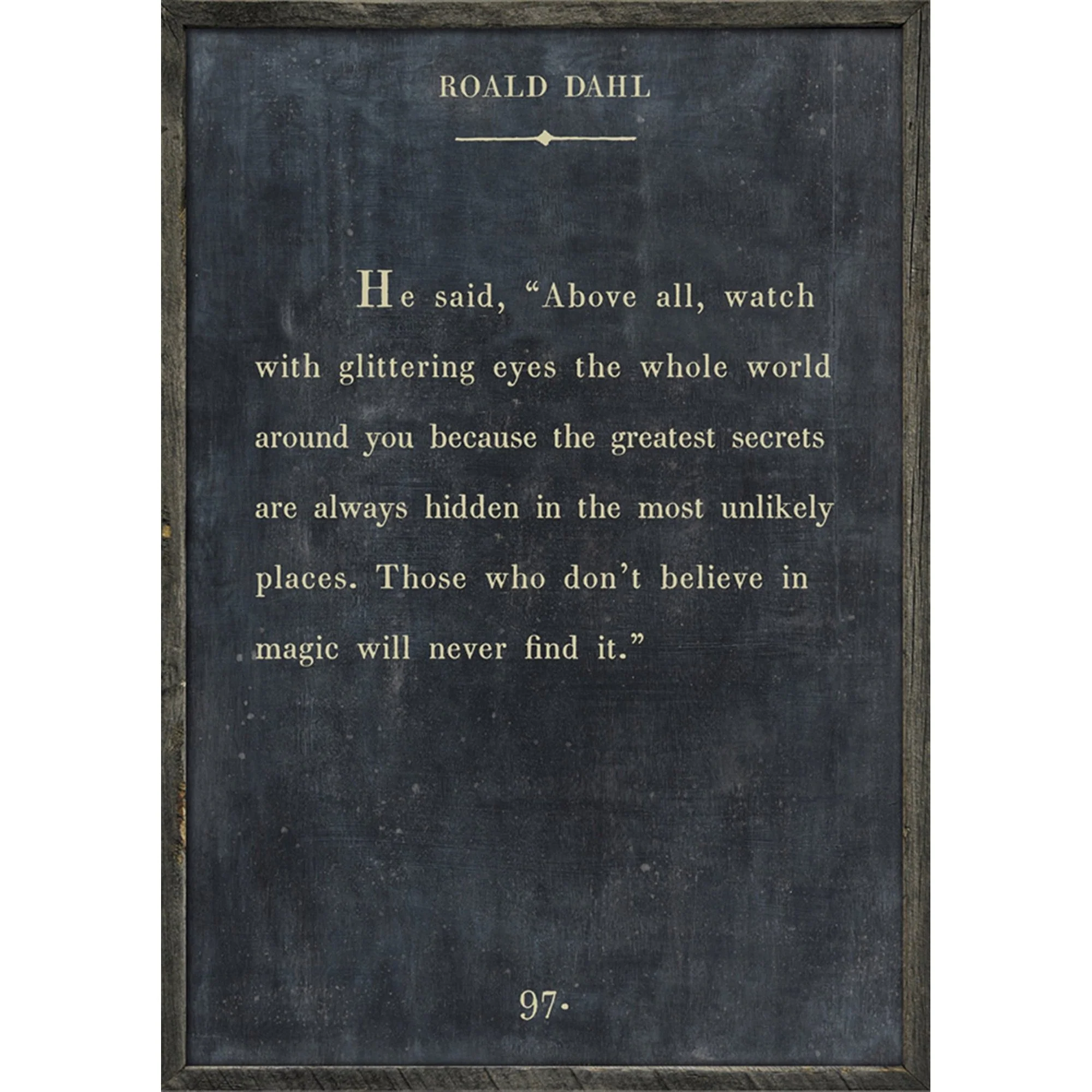 Roald Dahl - Book Collection Art Print