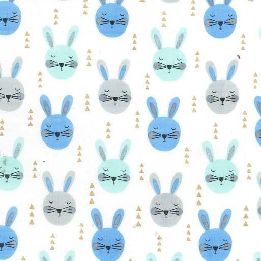 Ruminating Rabbits Fabric by the Yard | 100% Cotton