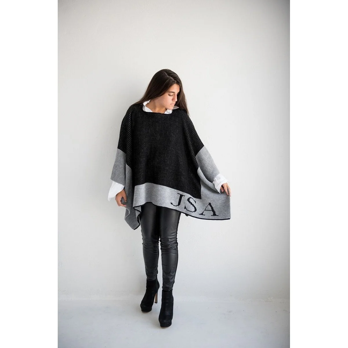 Single Border Personalized Blanket Poncho - Image 2