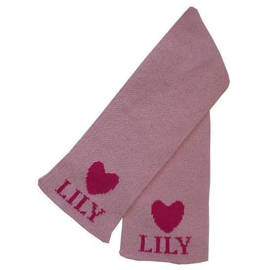 Single Heart Personalized Knit Scarf