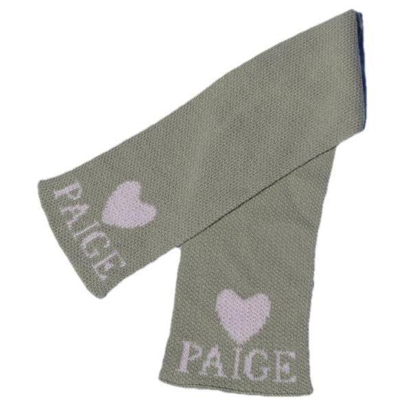 Single Heart Personalized Knit Scarf - Image 2