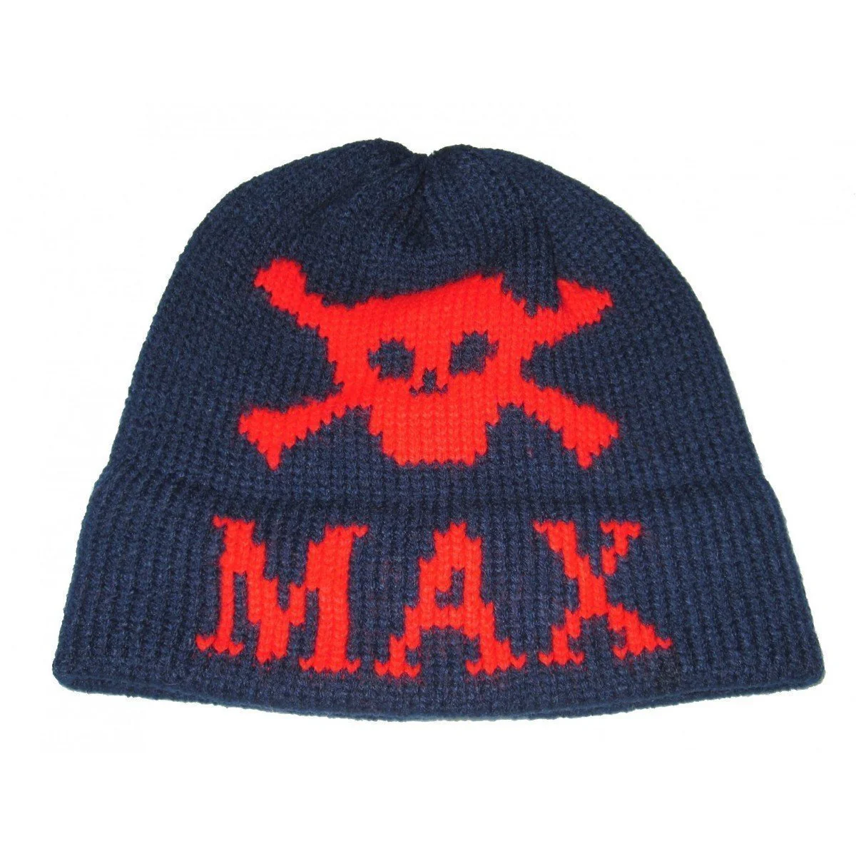Skull Crossbones Personalized Knit Hat