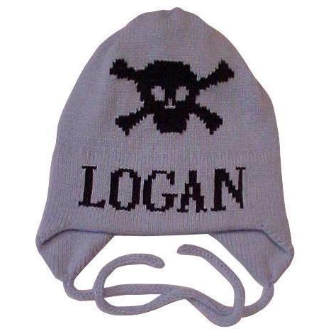 Skull Crossbones Personalized Knit Hat - Image 2