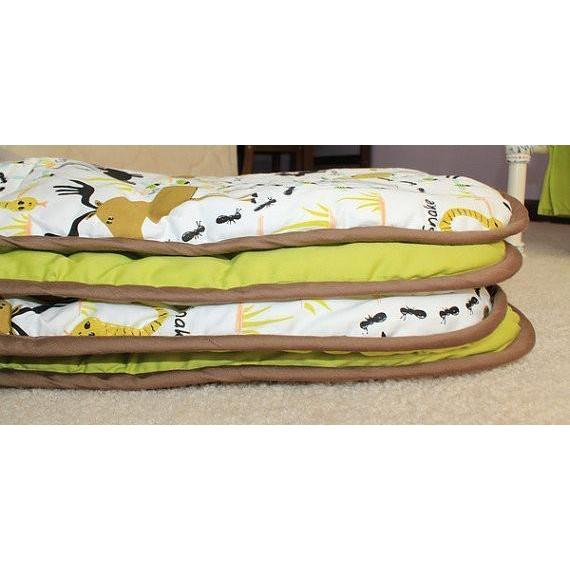 Woodland Animals Baby Bedding | Green, White, Gray, Amber and Clay Crib Comforter - Image 3