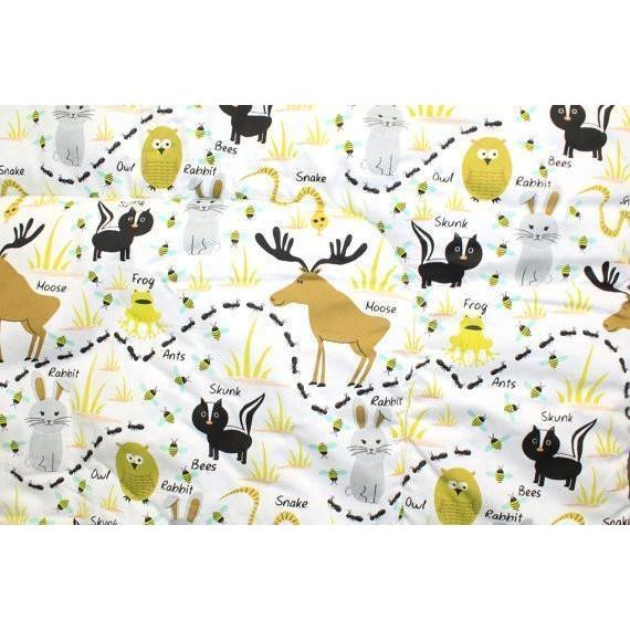 Woodland Animals Baby Bedding | Green, White, Gray, Amber and Clay Crib Comforter - Image 5