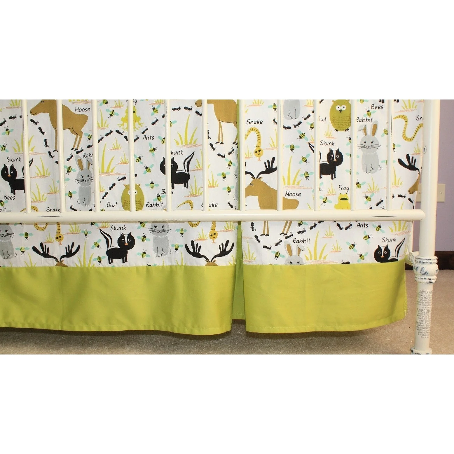 Woodland Animals Crib Bedding | Animal Print Baby Bedding Set - Image 14