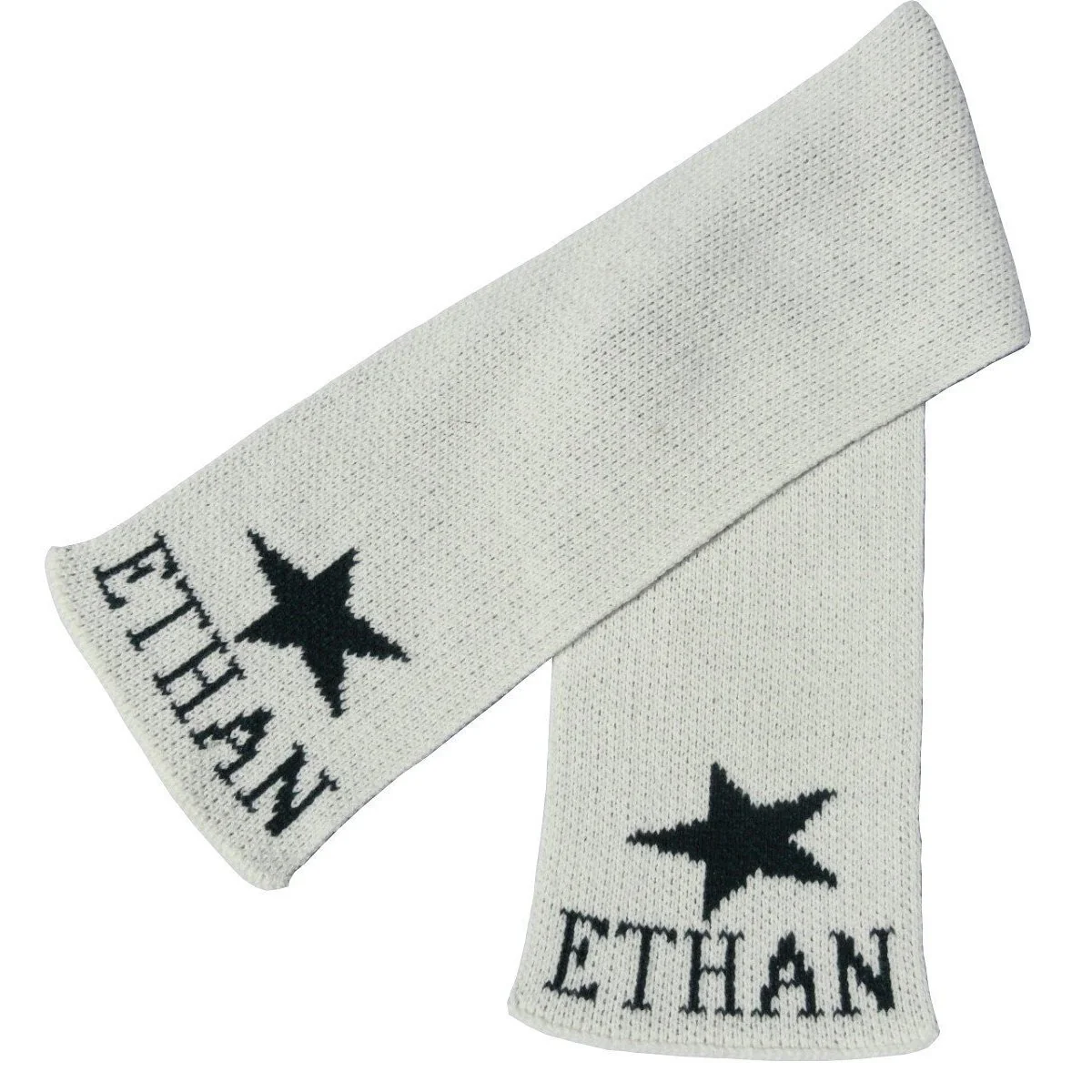 Single Star Personalized Knit Scarf