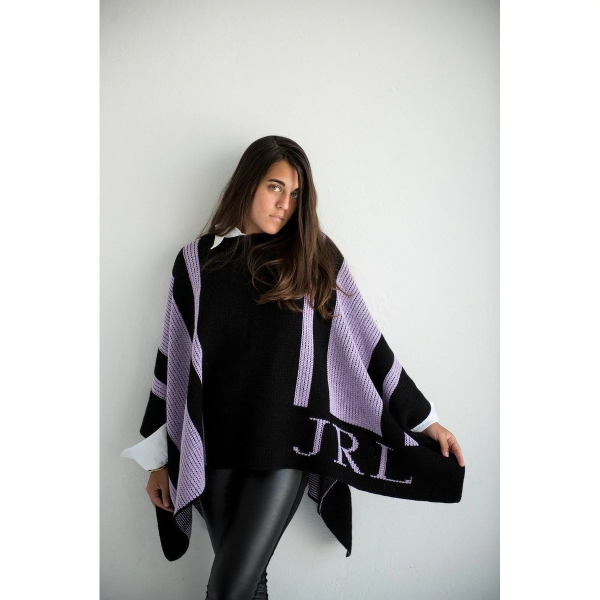 Striped Personalized Blanket Poncho - Image 3