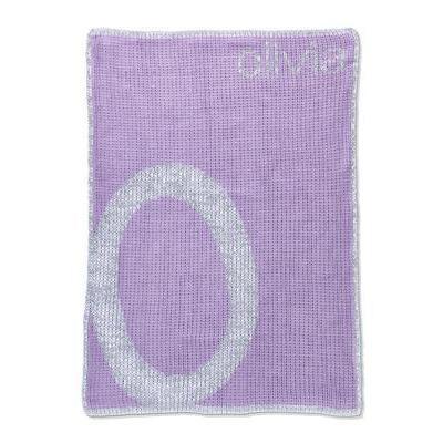 Metallic Slanted Large Letter Stroller Blanket or Baby Blanket - Image 2