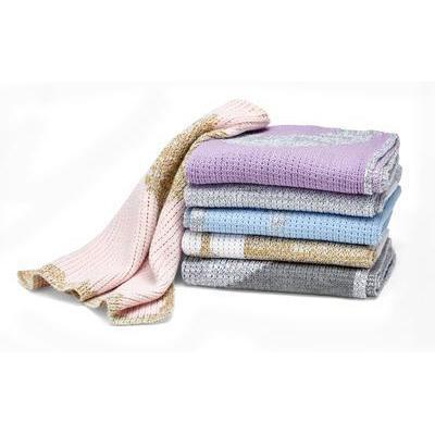 Metallic Slanted Large Letter Stroller Blanket or Baby Blanket - Image 5