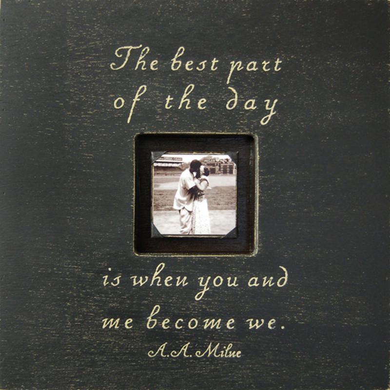 Handmade Wood Photobox with quote "The Best Part" - Image 2