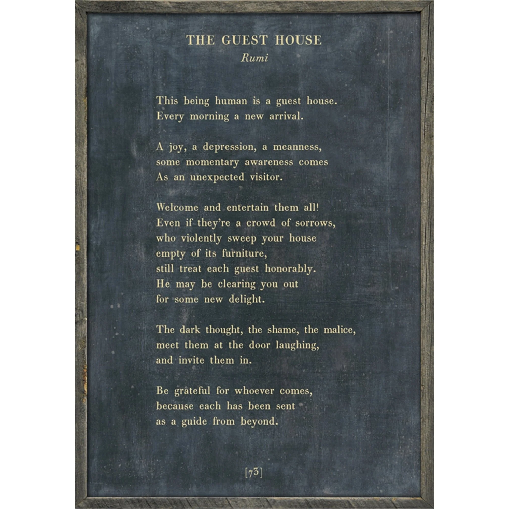 The Guest House - Poetry Collection Art Print - Image 3
