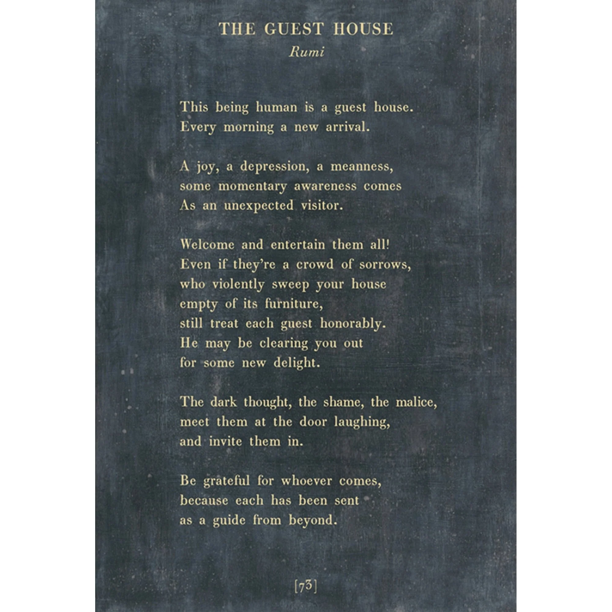 The Guest House - Poetry Collection Art Print - Image 4
