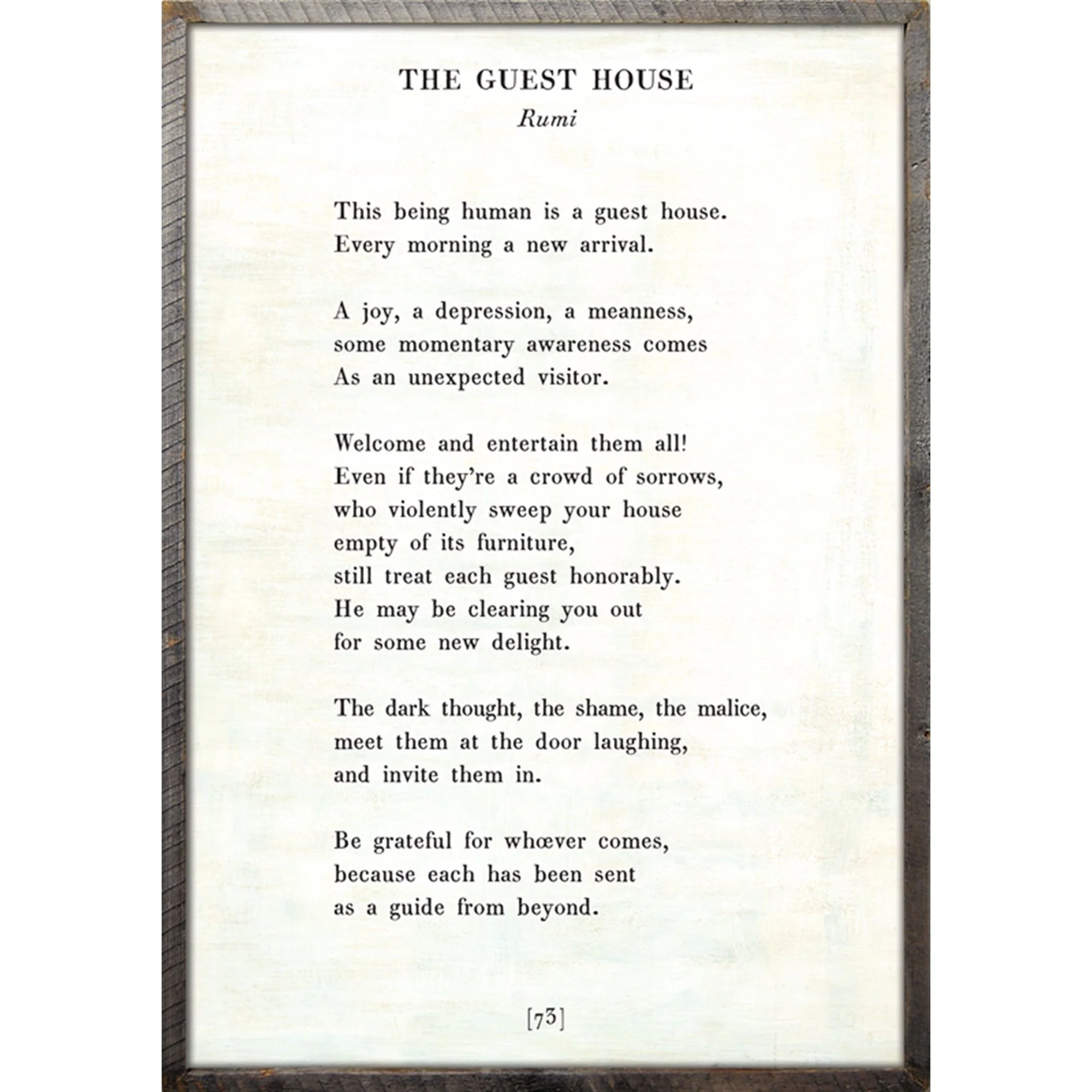 The Guest House - Poetry Collection Art Print - Image 5