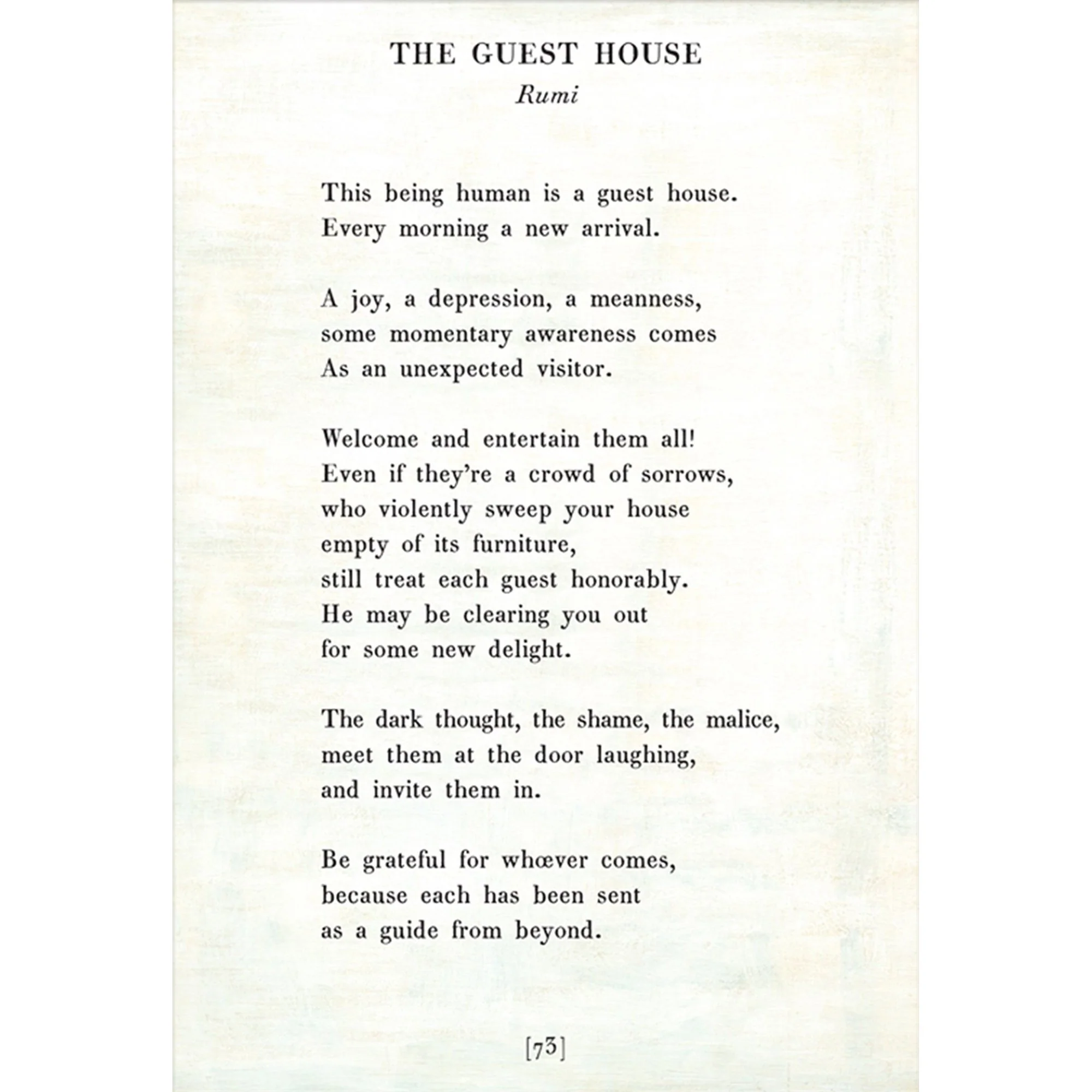 The Guest House - Poetry Collection Art Print - Image 6