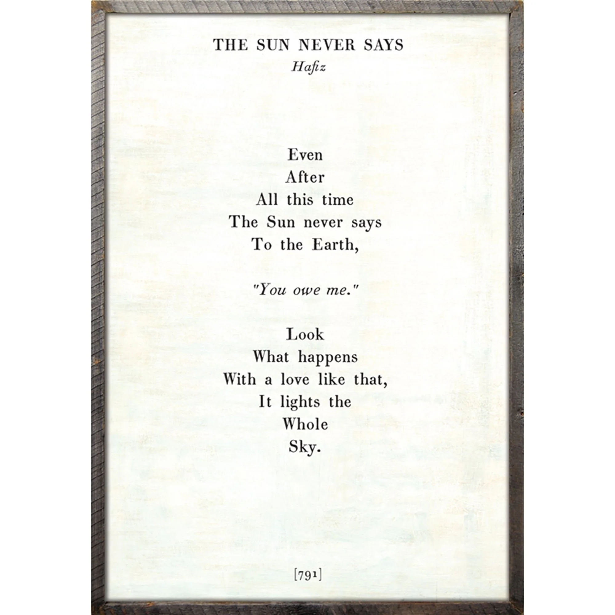 The Sun Never Says - Poetry Collection Art Print - Image 5