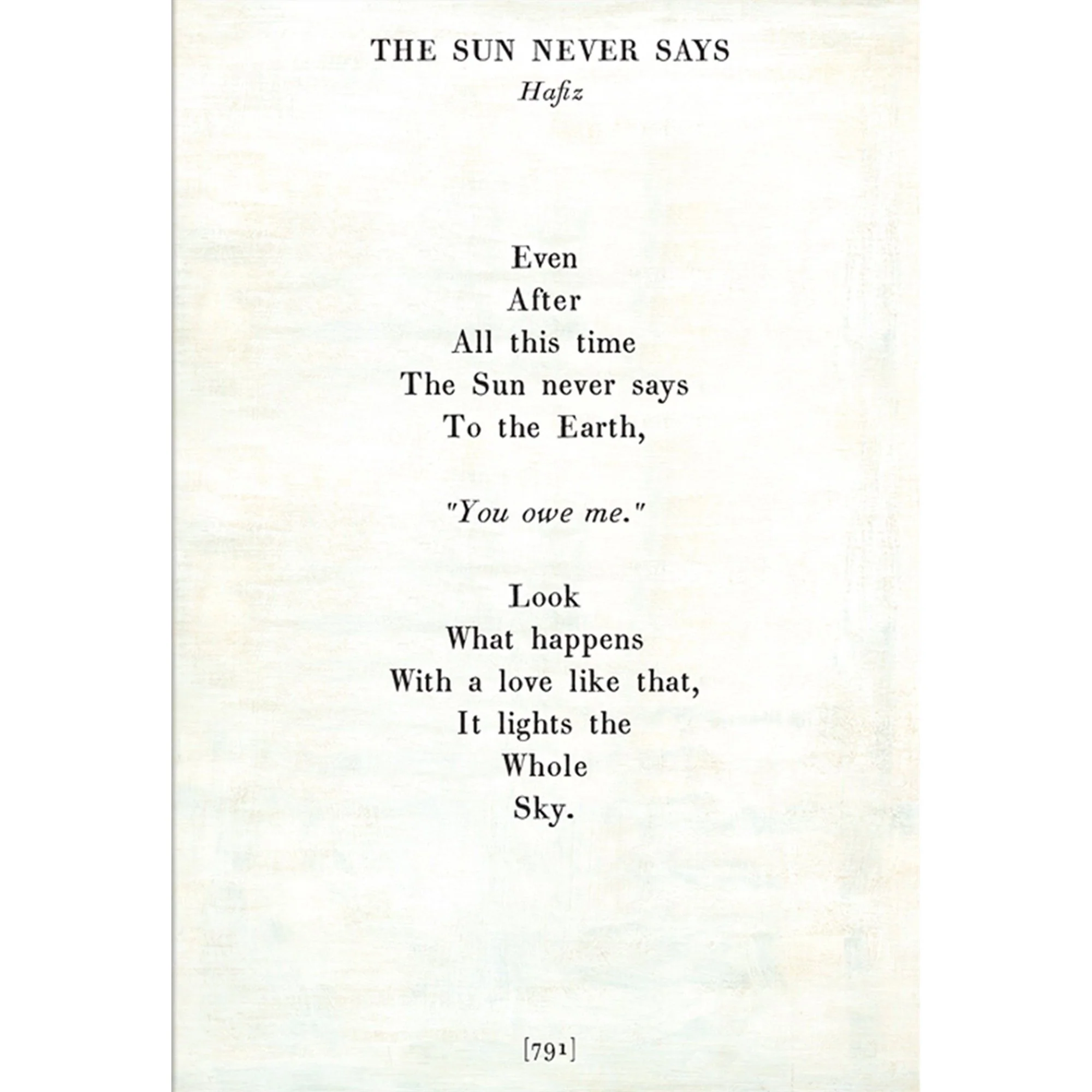 The Sun Never Says - Poetry Collection Art Print - Image 6