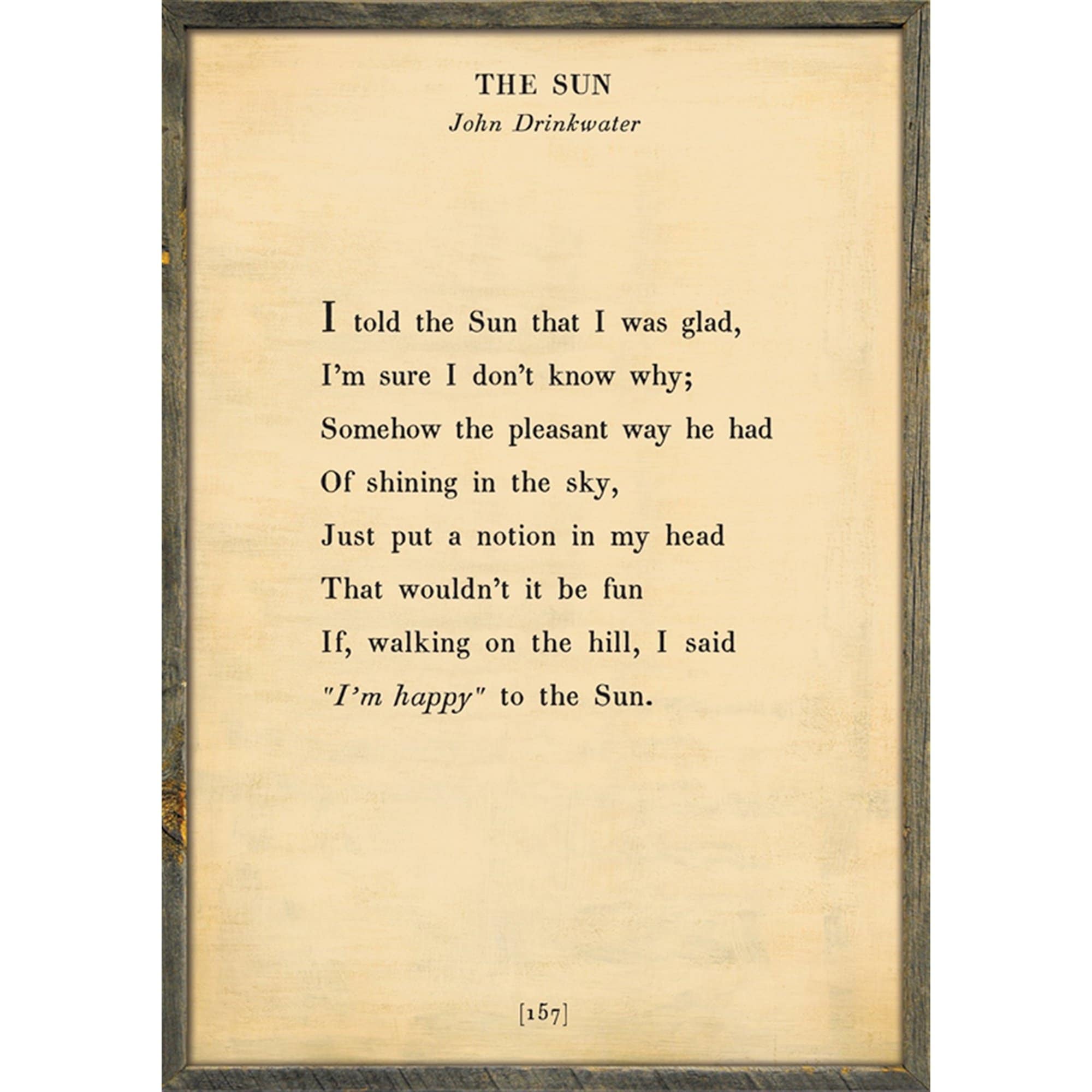 The Sun - Poetry Collection Art Print