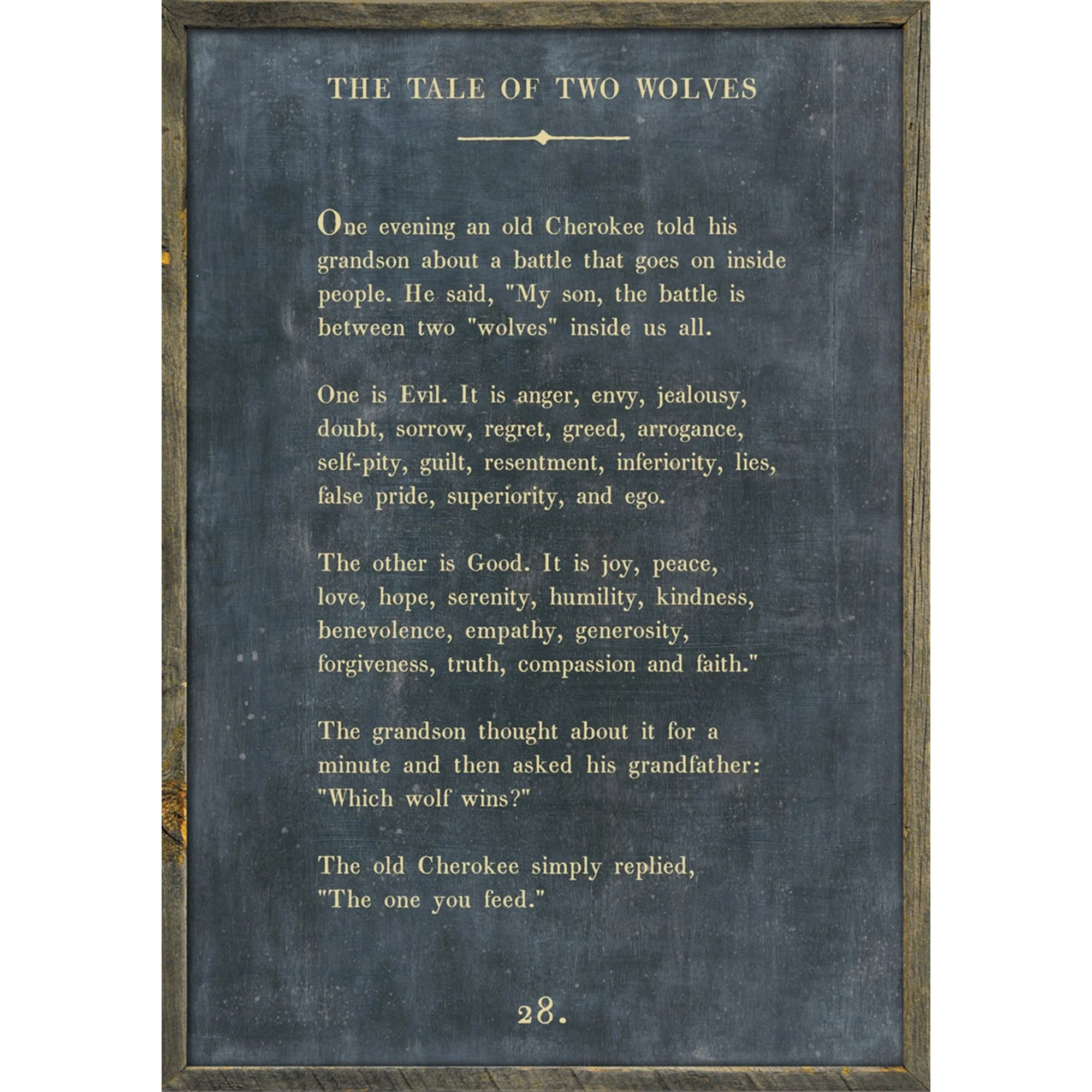 The Tale of Two Wolves - Book Collection Art Print