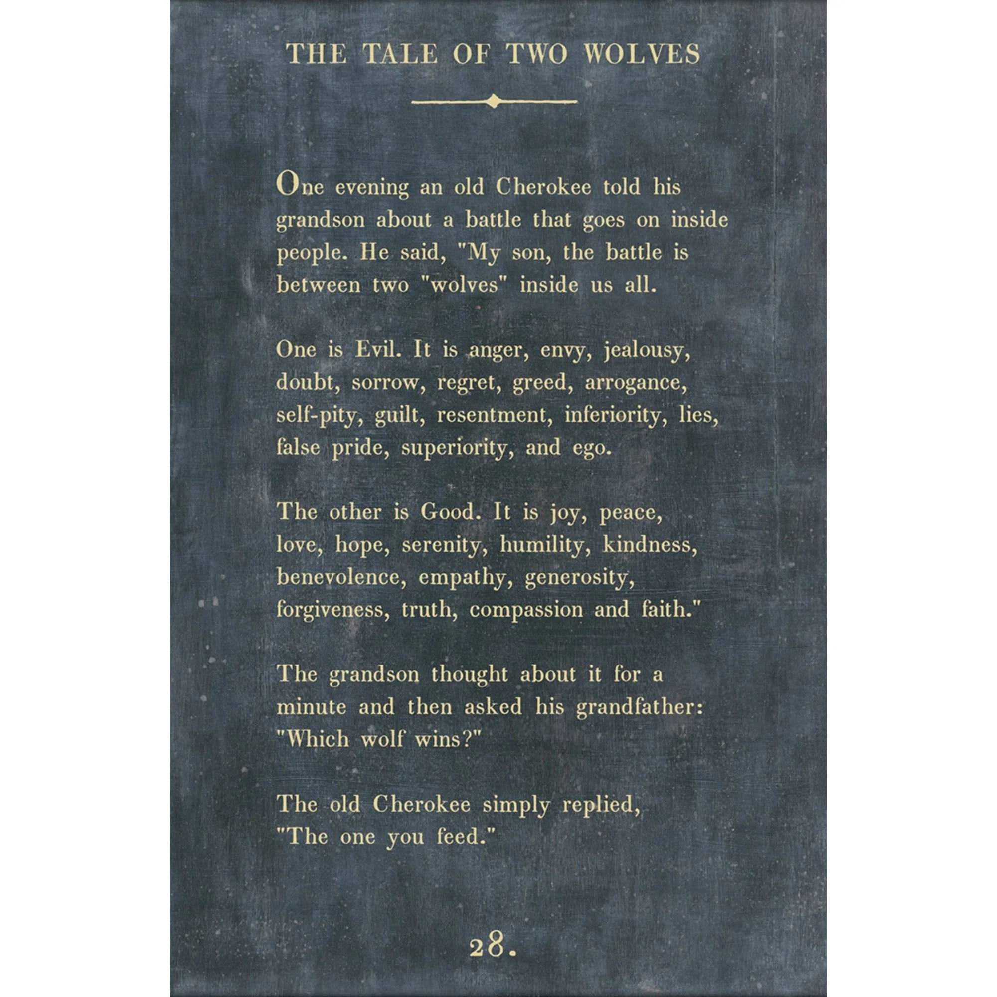 The Tale of Two Wolves - Book Collection Art Print - Image 2