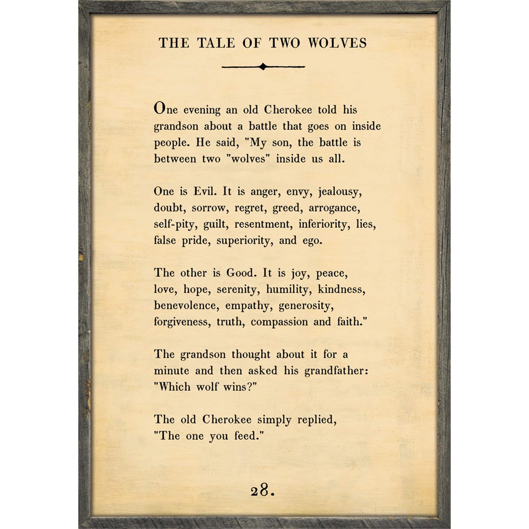 The Tale of Two Wolves - Book Collection Art Print - Image 3