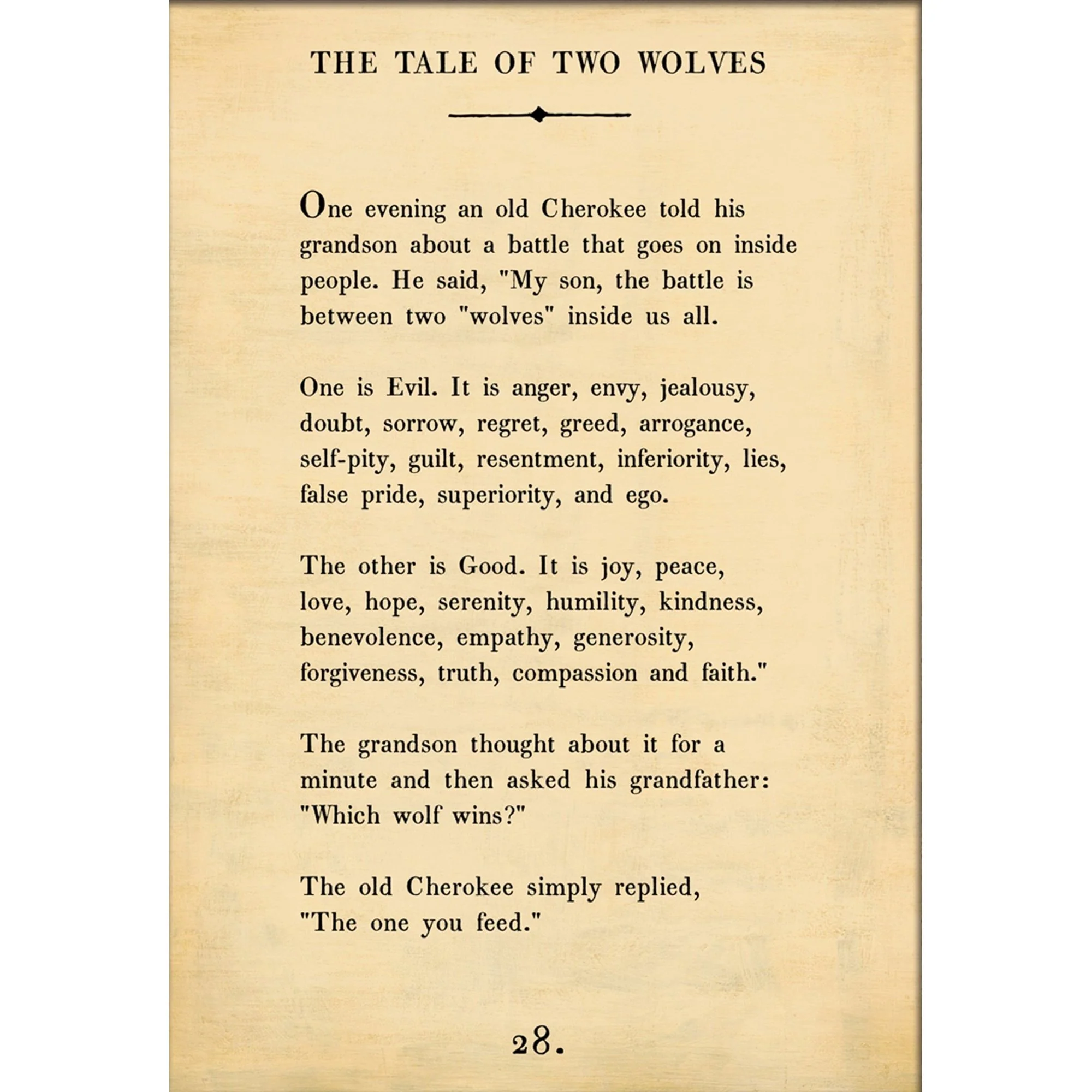 The Tale of Two Wolves - Book Collection Art Print - Image 4