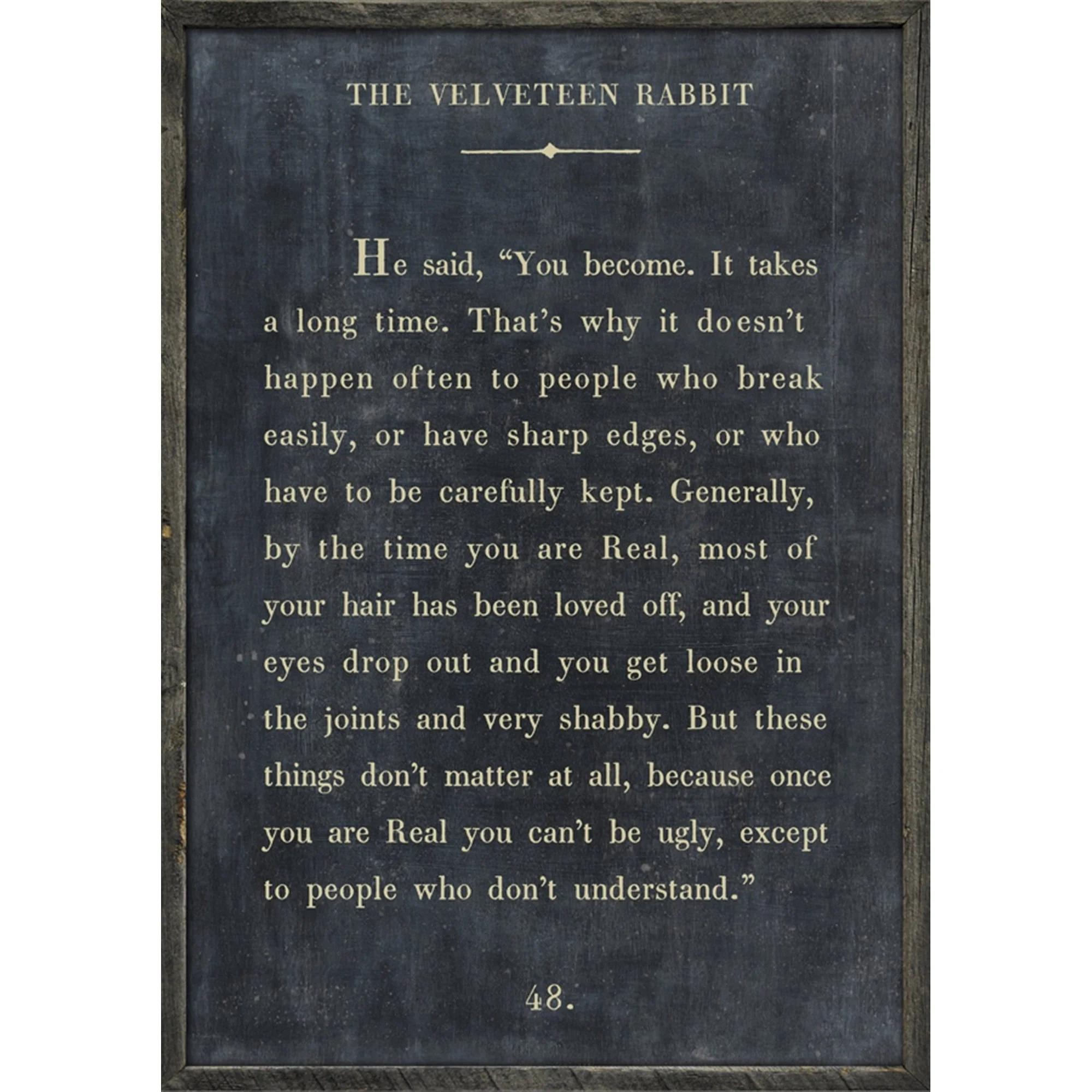 The Velveteen Rabbit - Book Collection Art Print