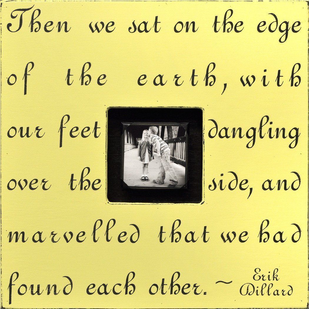 Handmade Wood Photobox with quote "Then We Sat"
