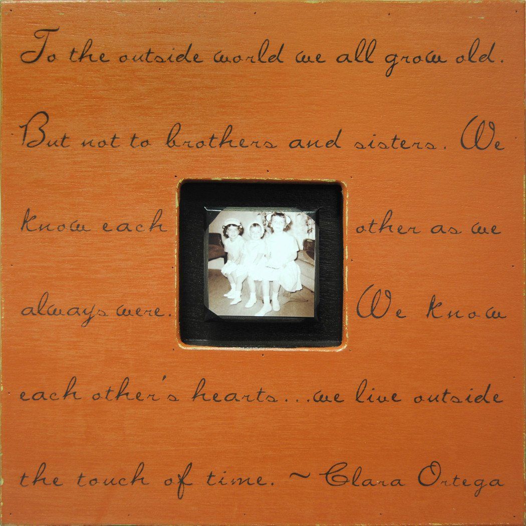Handmade Wood Photobox with quote "To the Outside World"
