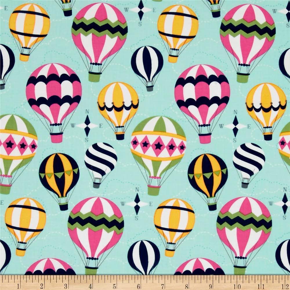 Up and Away Mist Fabric by the Yard | 100% Cotton