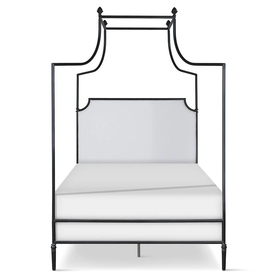 Upholstered Canopy Bed 43856 | Metal canopy bed with upholstered Olivia headboard panel - Image 5
