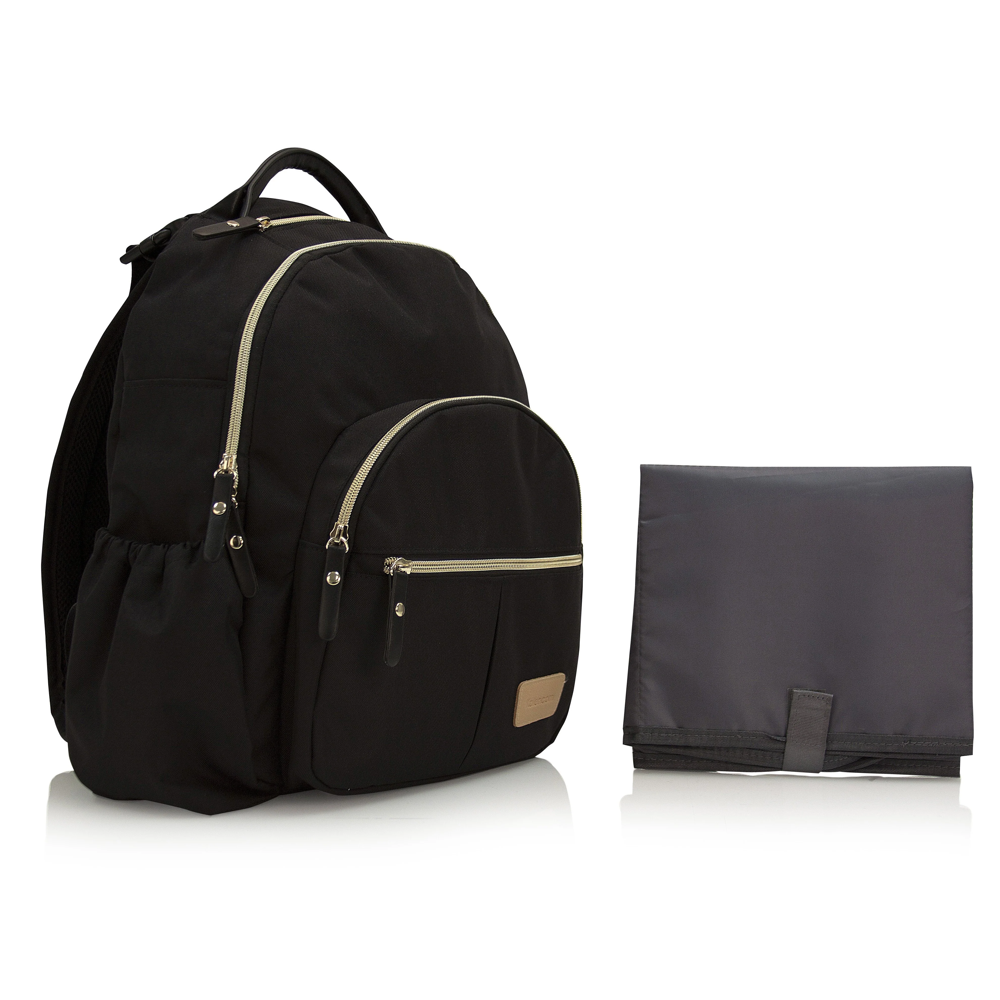 Uptown Backpack - Black Diaper Bag - Image 3