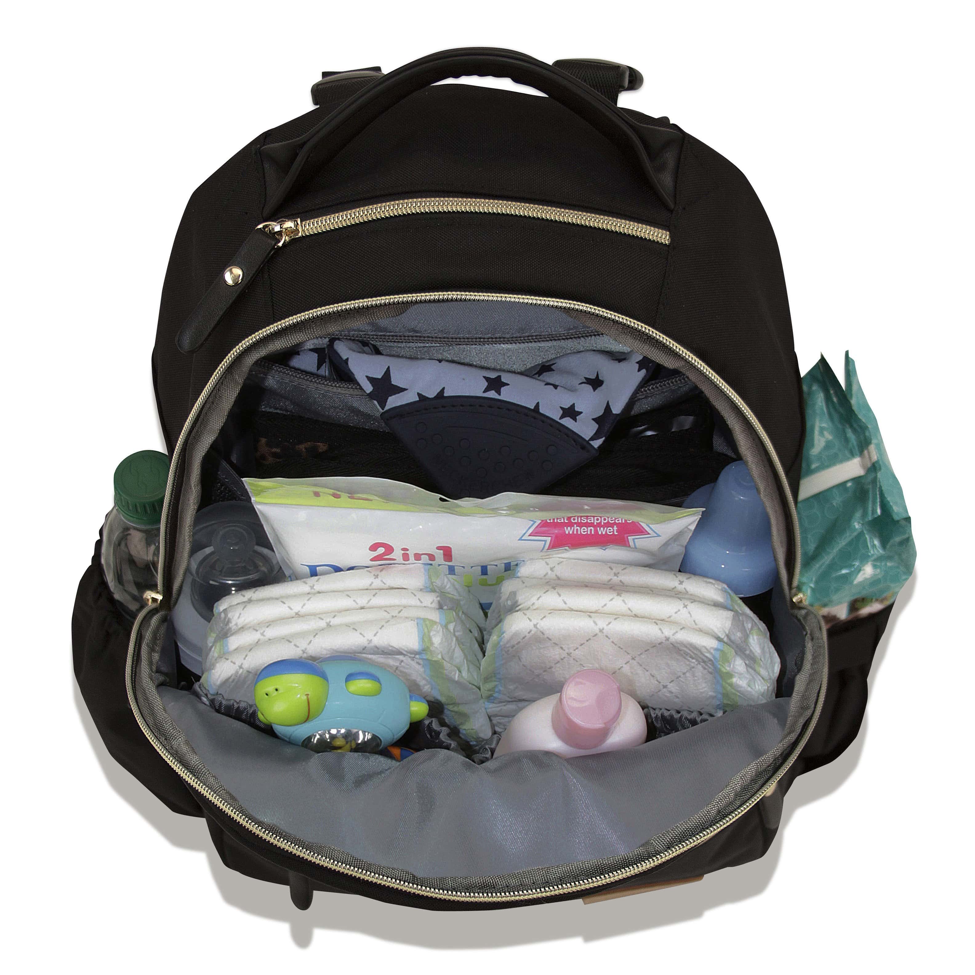 Uptown Backpack - Black Diaper Bag - Image 6