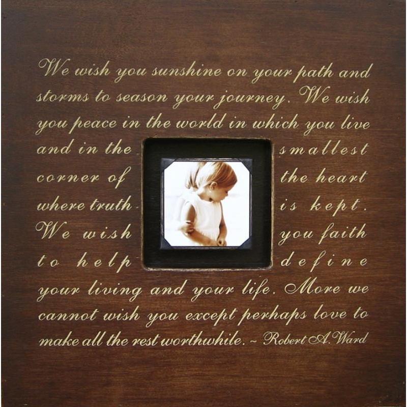 Handmade Wood Photobox with quote "We Wish You Sunshine"